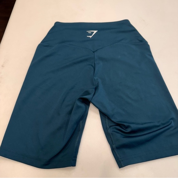 GYMSHARK High Waisted Training /Bike Shorts in Teal Size SMALL NWOT - Picture 3 of 9